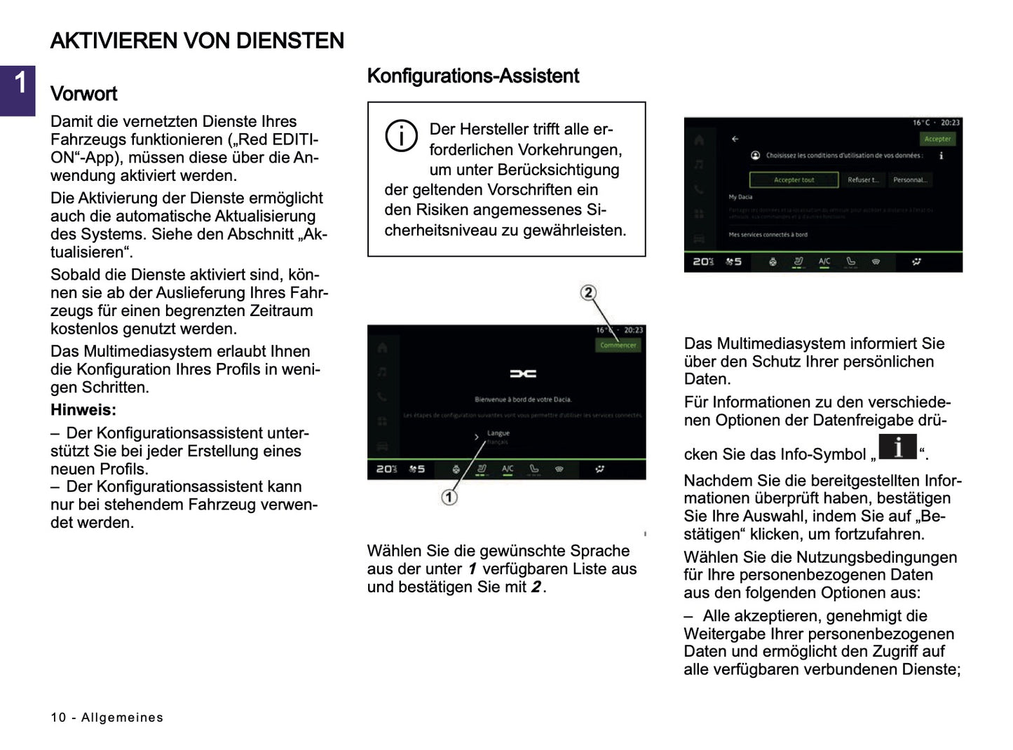 2024-2025 Dacia Media Nav Live Infotainment Anleitung | Deutsch
