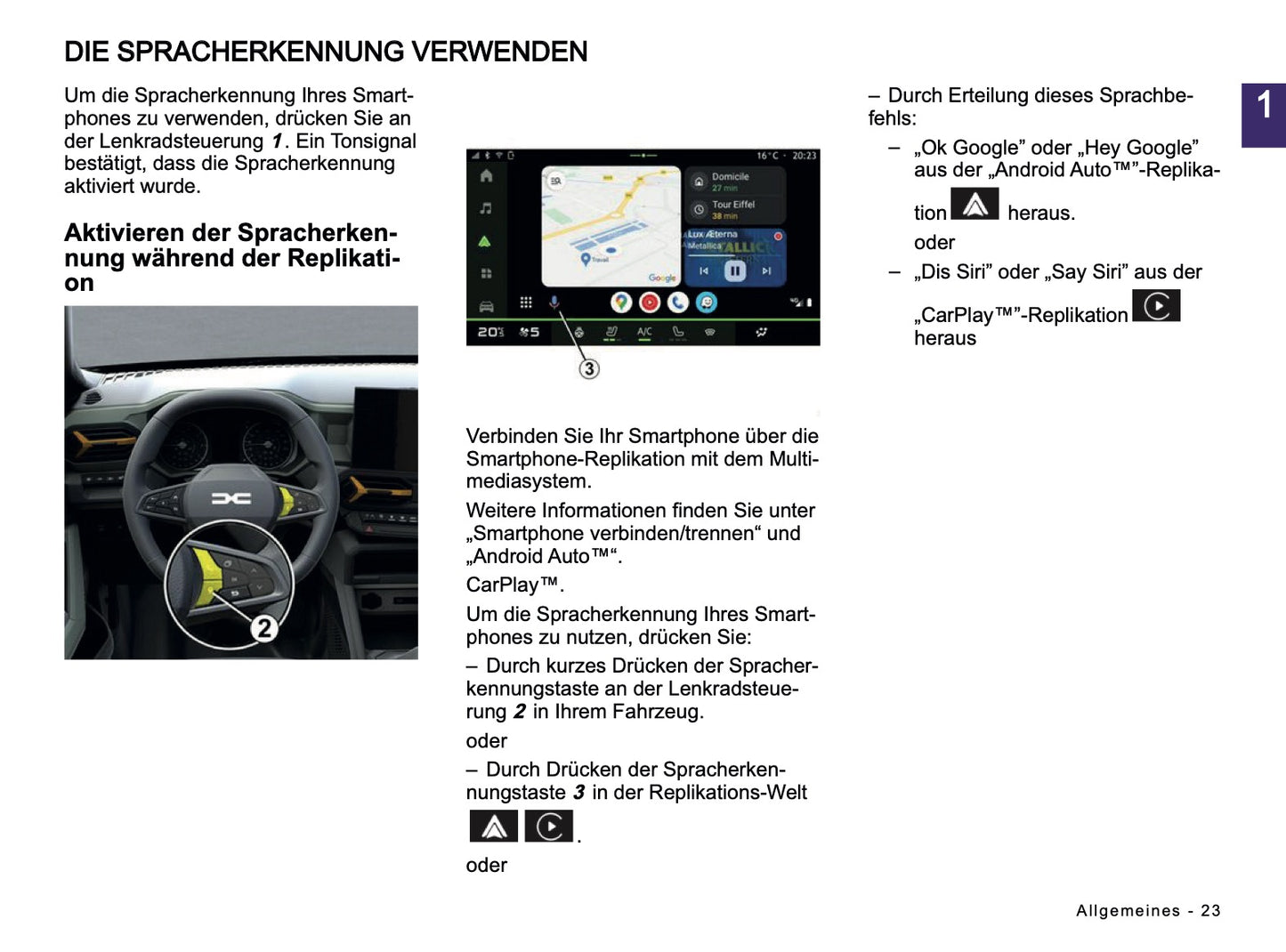 2024-2025 Dacia Media Nav Live Infotainment Anleitung | Deutsch