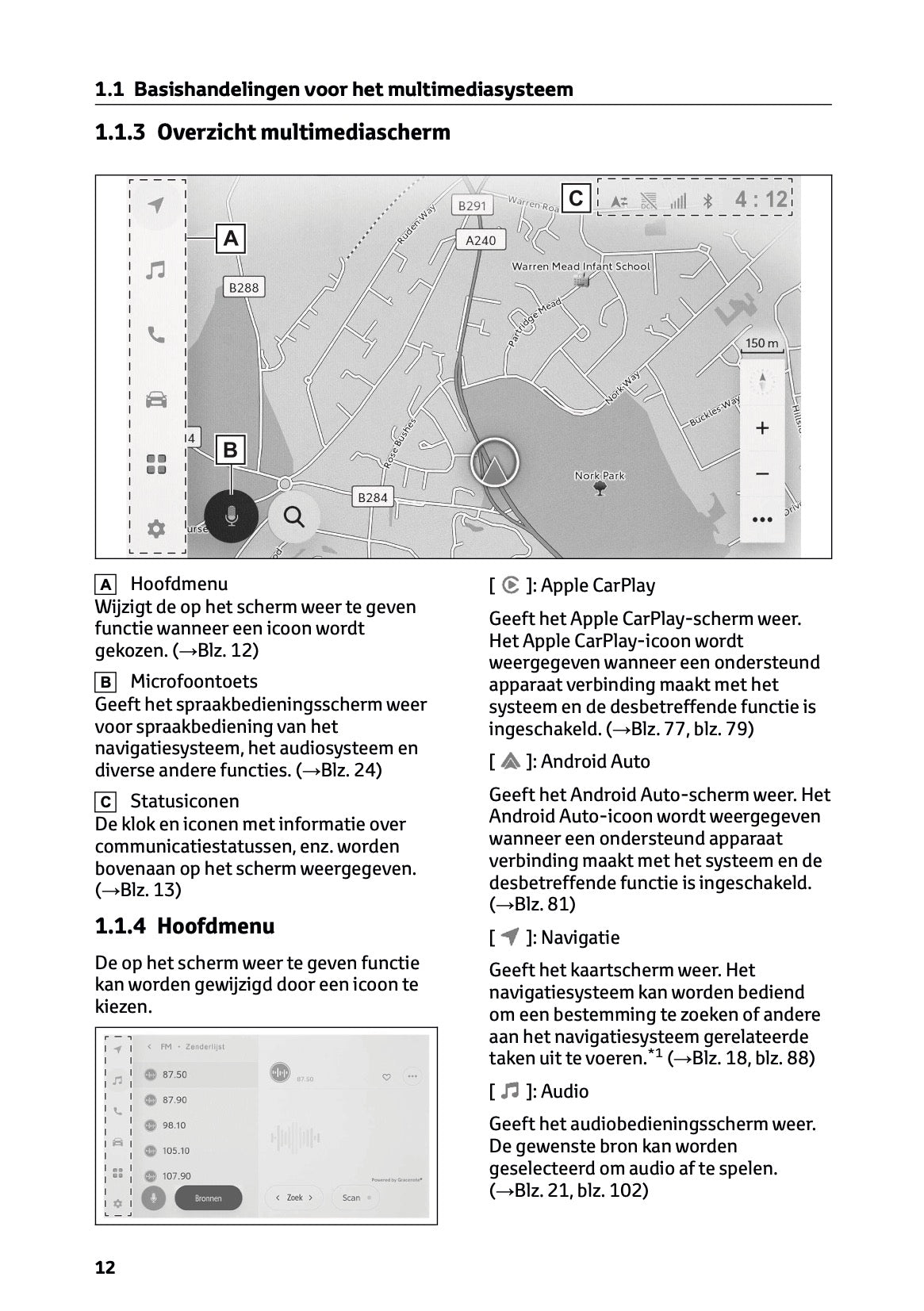 2023-2024 Toyota RAV4/RAV4 Hybrid Infotainment Manual | Dutch