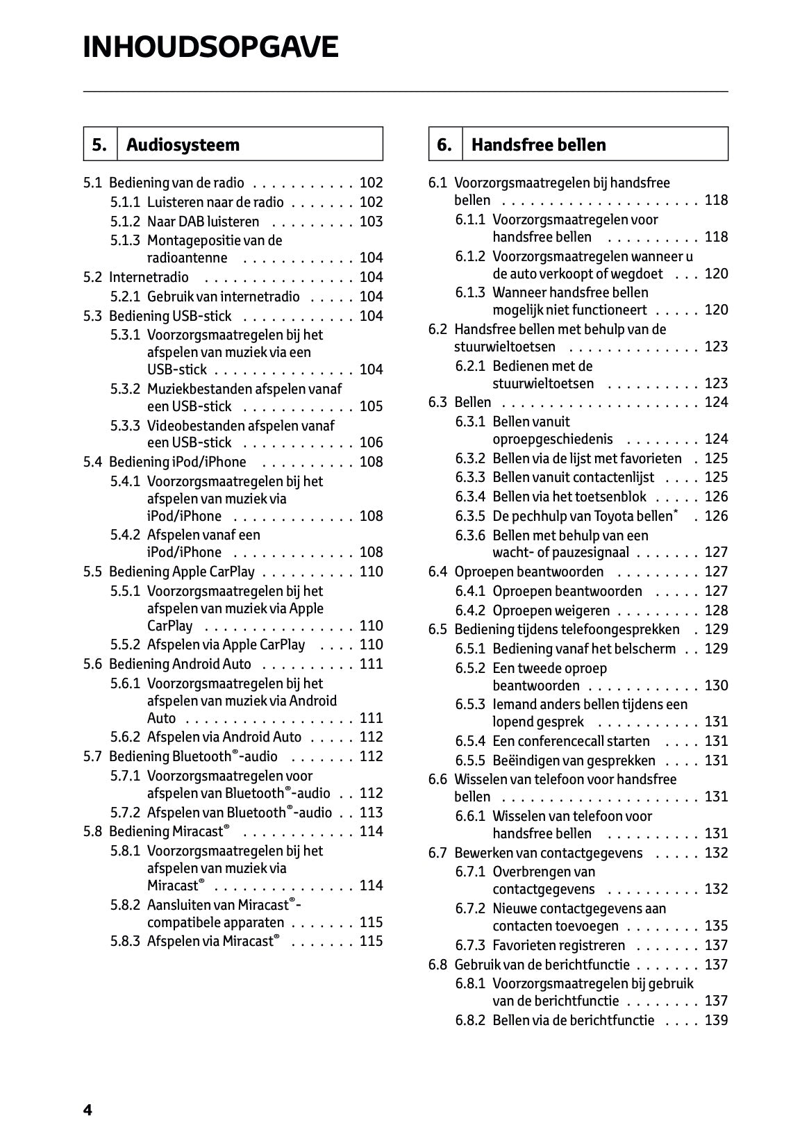 2023-2024 Toyota RAV4/RAV4 Hybrid Infotainment Manual | Dutch
