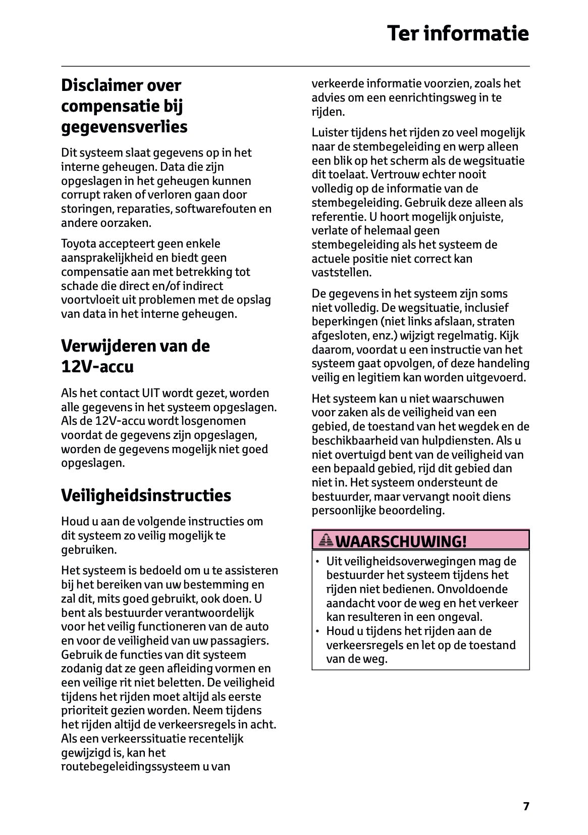 2023-2024 Toyota RAV4/RAV4 Hybrid Infotainment Manual | Dutch