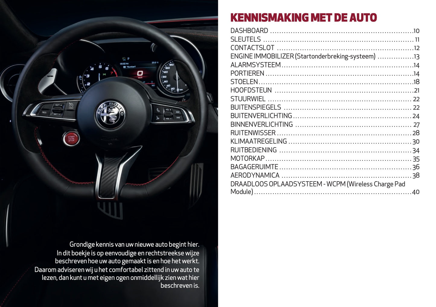 2021-2025 Alfa Romeo Giulia GTA/GTAm Owner's Manual | Dutch