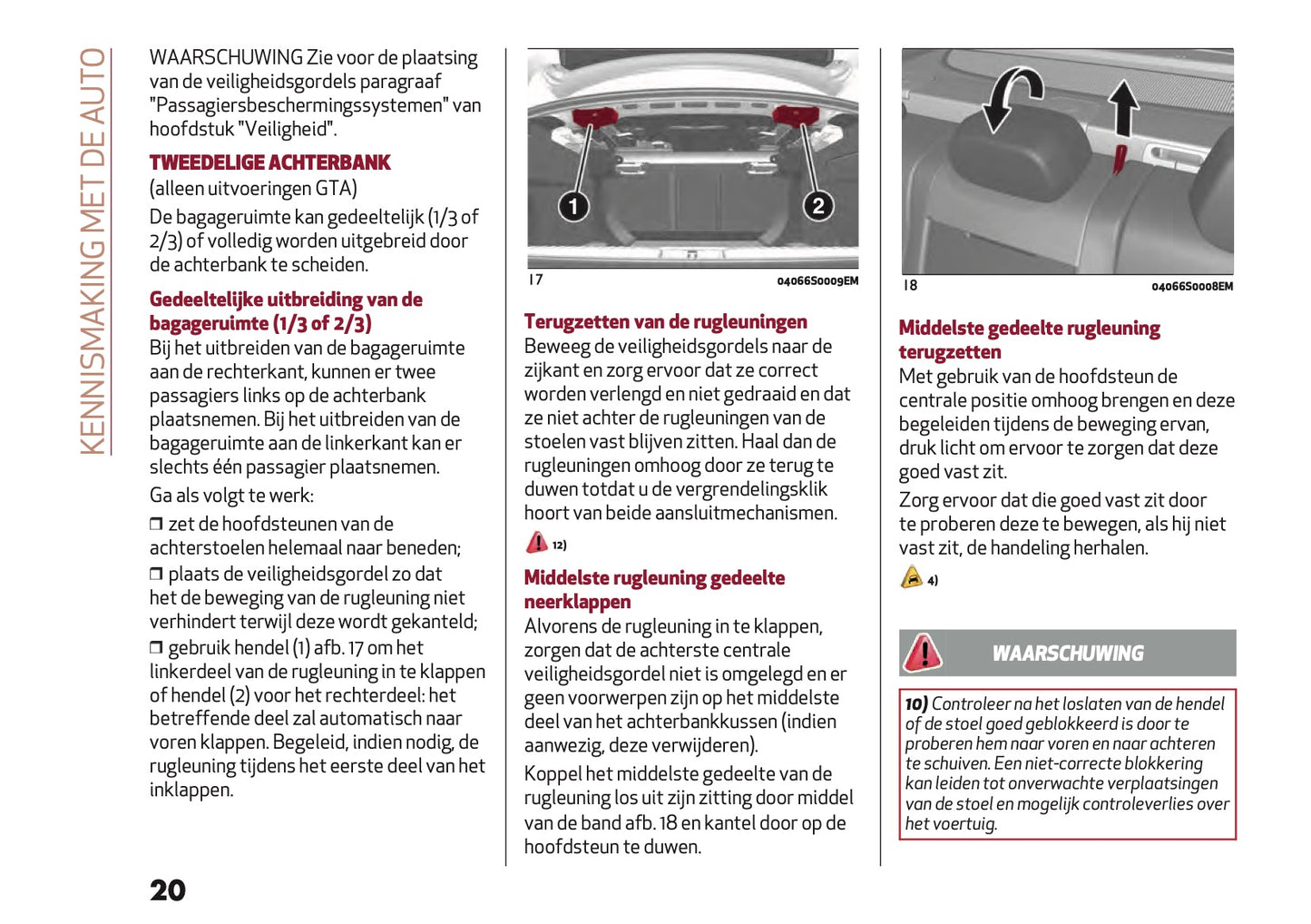 2021-2025 Alfa Romeo Giulia GTA/GTAm Owner's Manual | Dutch