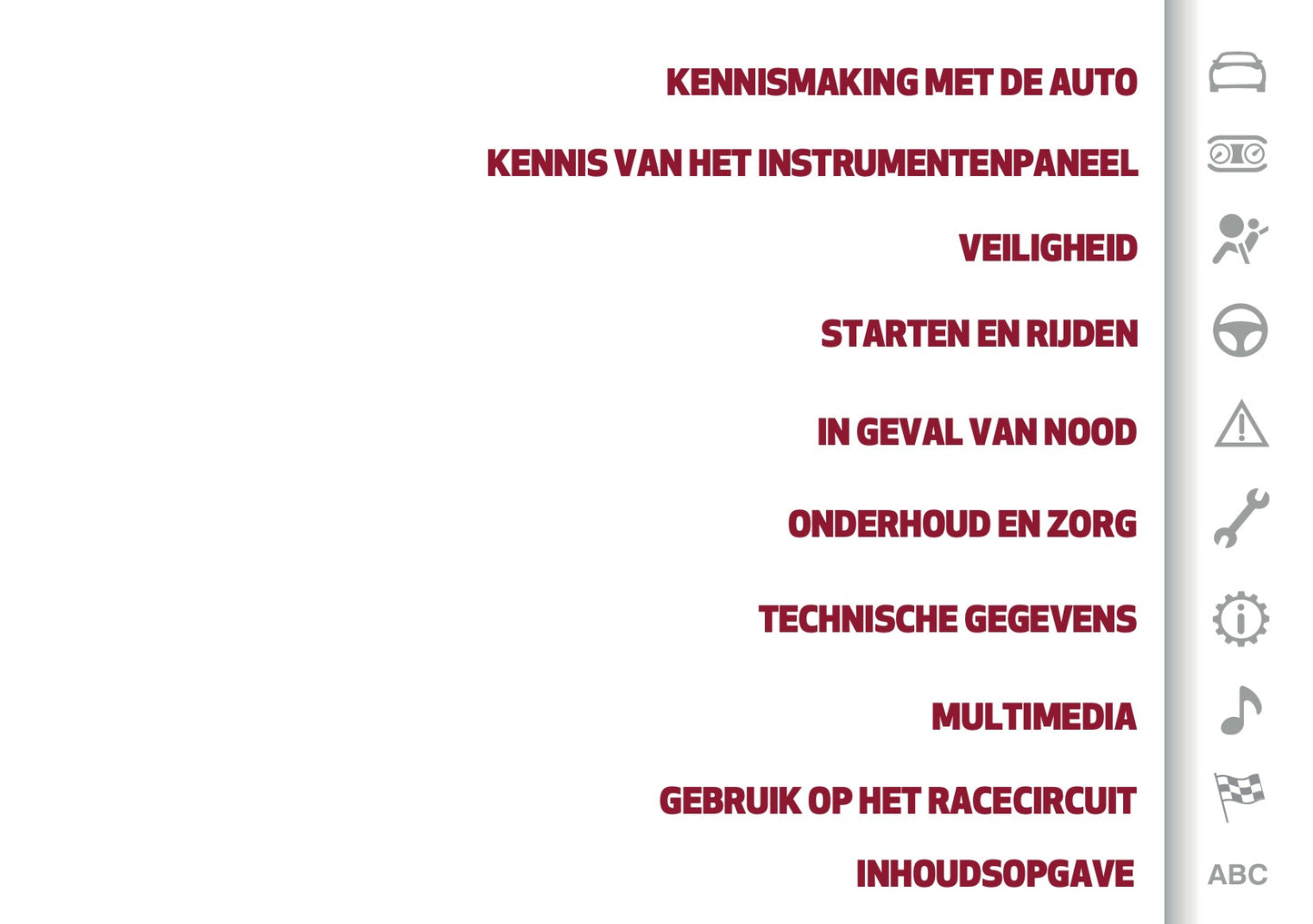 2021-2025 Alfa Romeo Giulia GTA/GTAm Owner's Manual | Dutch