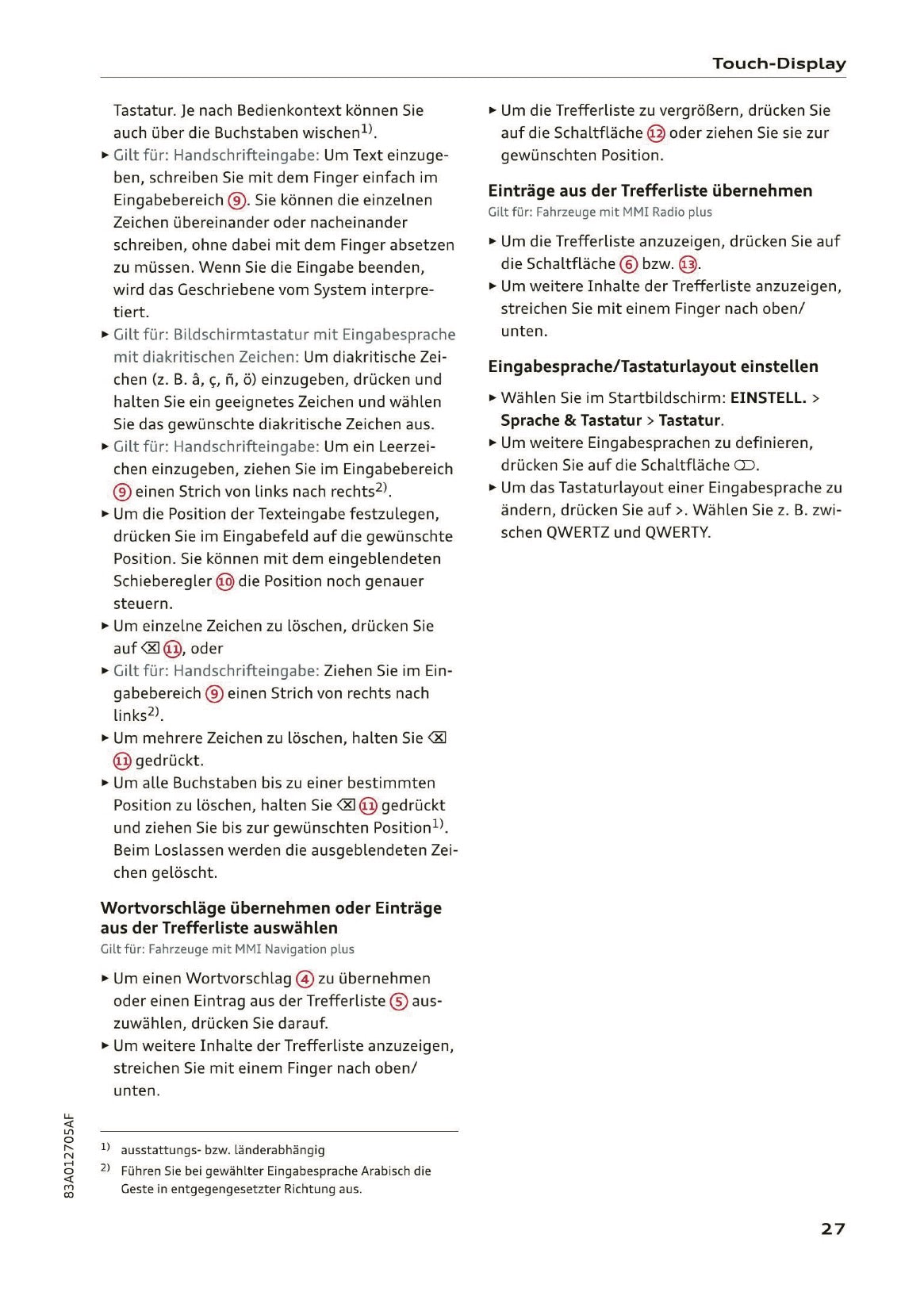 2019-2020 Audi Q3/RS Q3 Owner's Manual | German