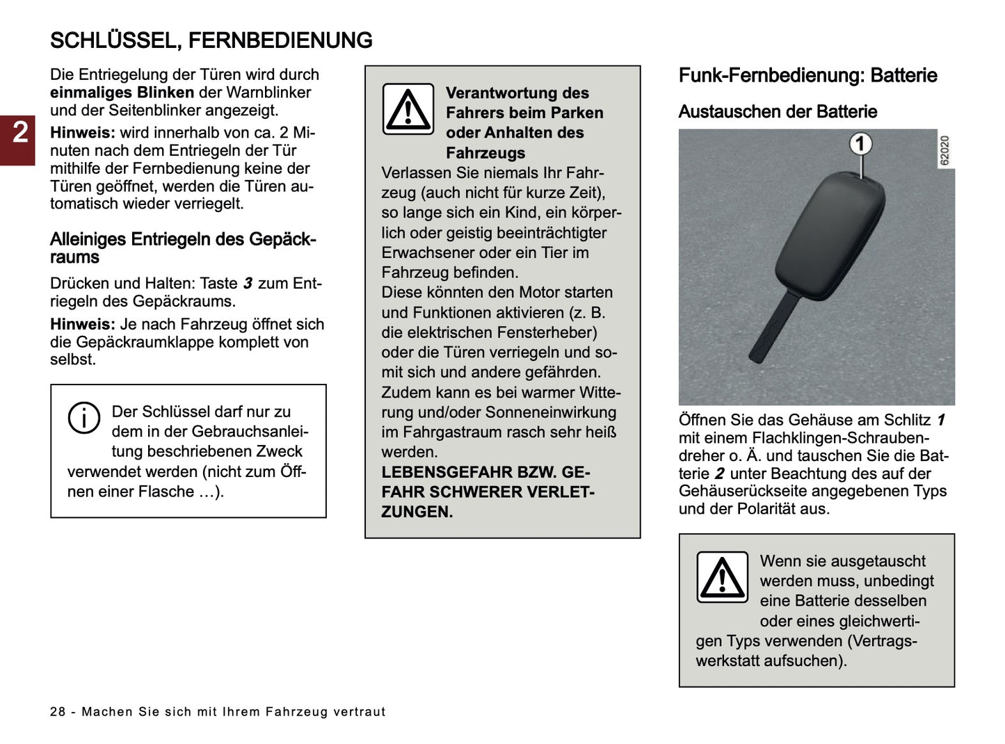 2024-2025 Dacia Sandero/Sandero Stepway Bedienungsanleitung | Deutsch