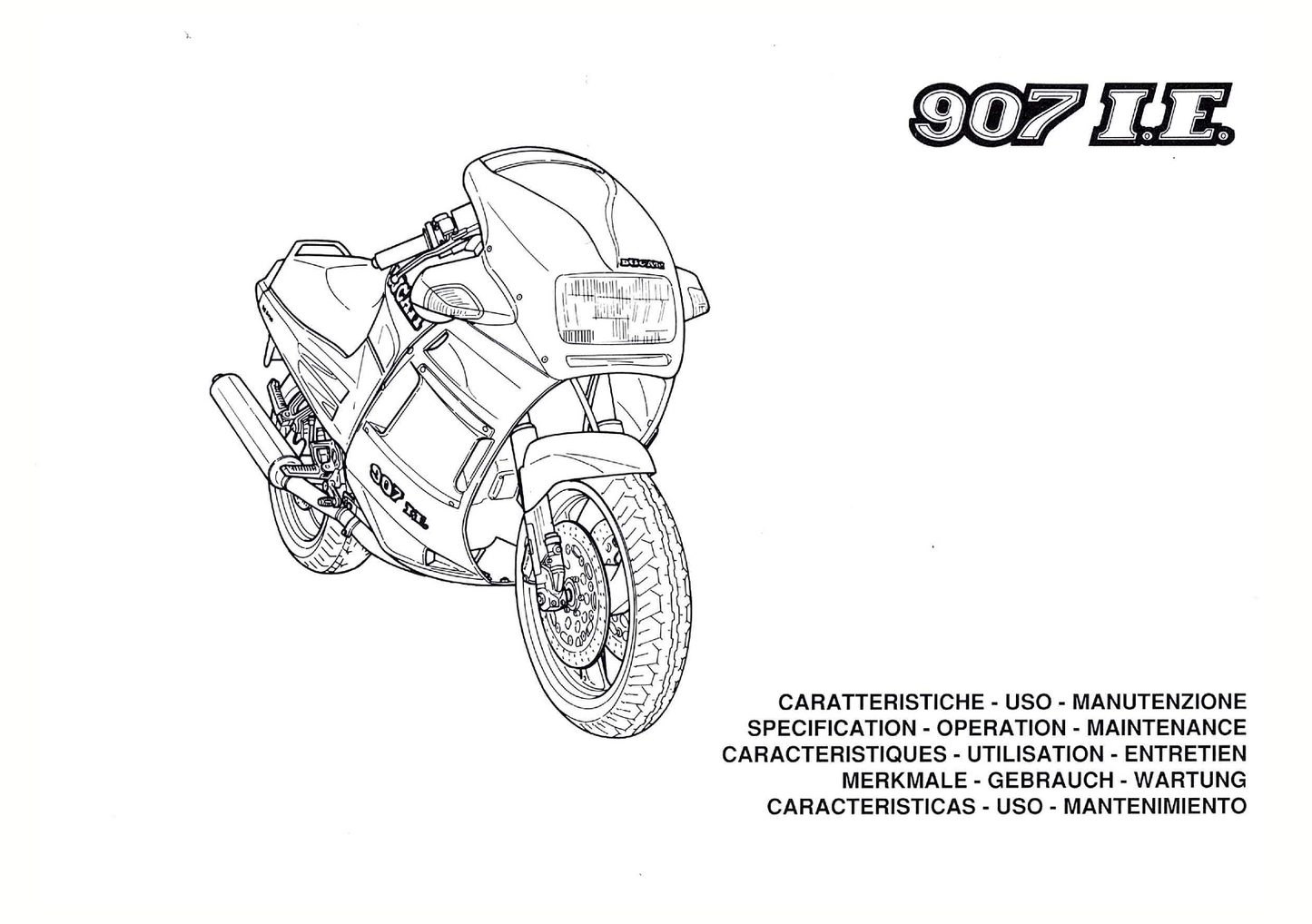 1991 Ducati 907 I.E. Owner's Manual | English