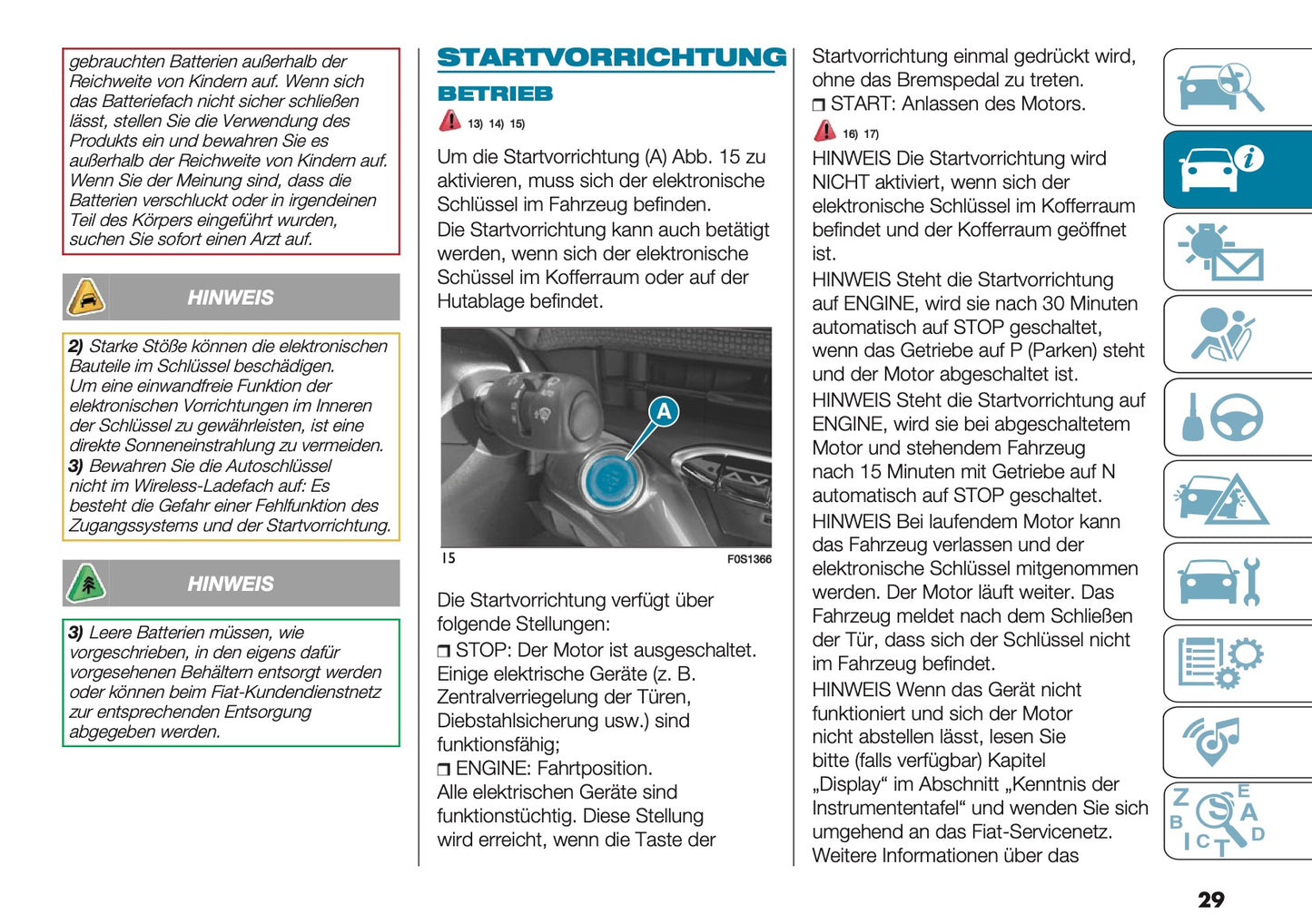 2026 Fiat 500 Bedienungsanleitung | Deutsch