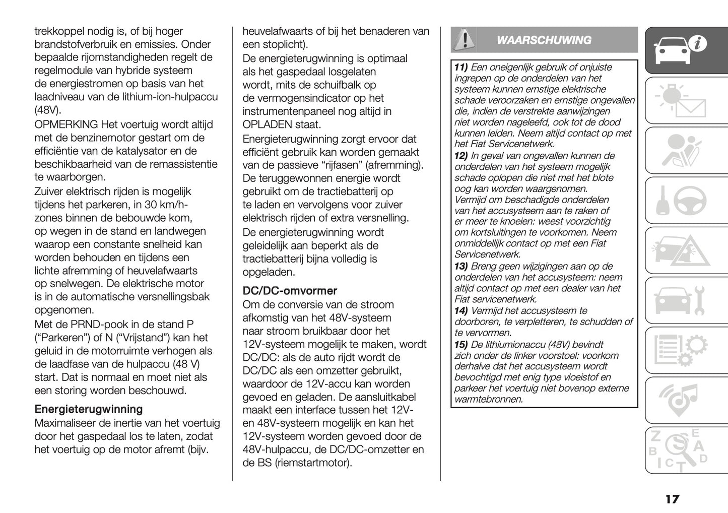 2024-2025 Fiat 600 Owner's Manual | Dutch