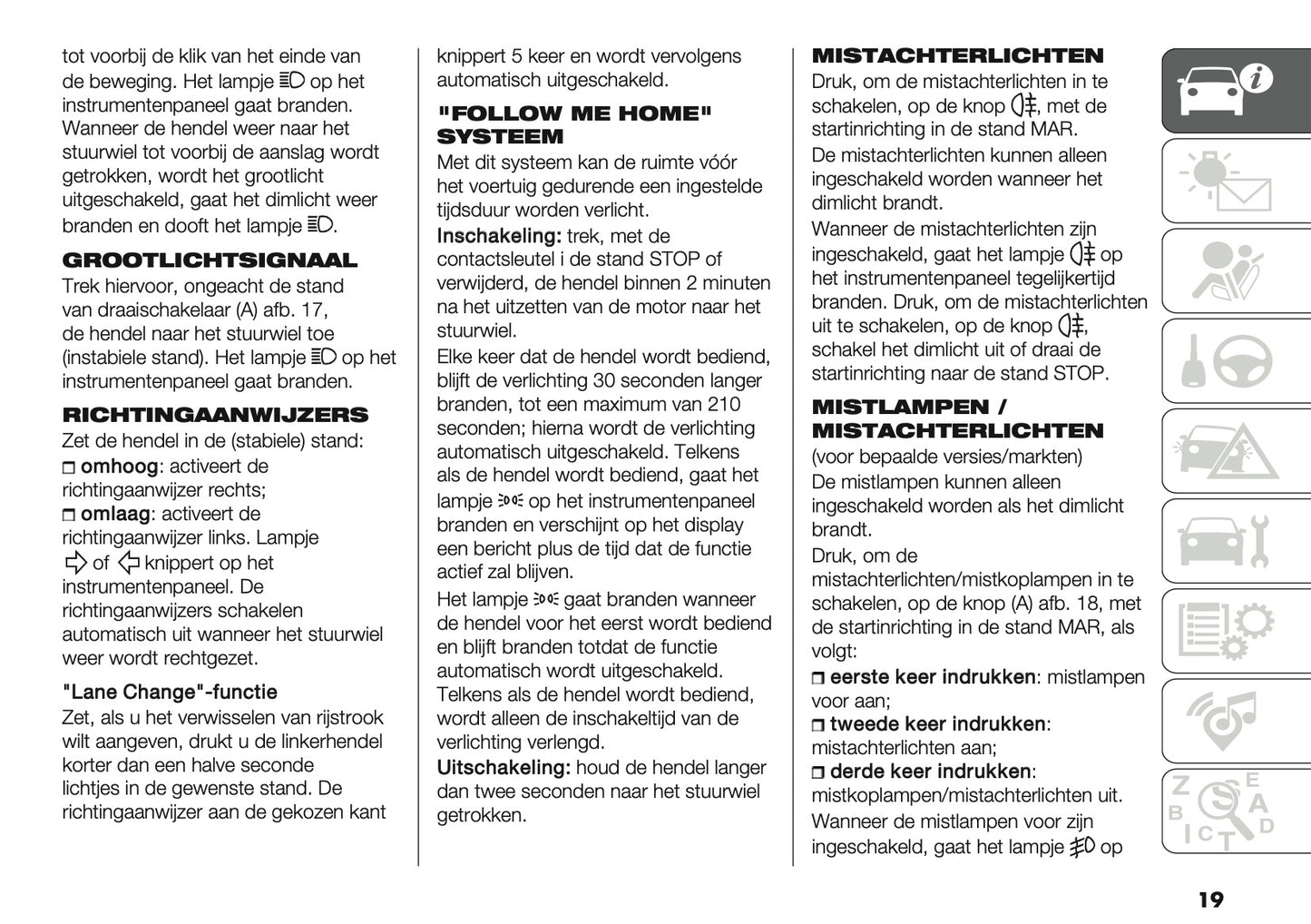 2019 Fiat Panda Owner's Manual | Dutch