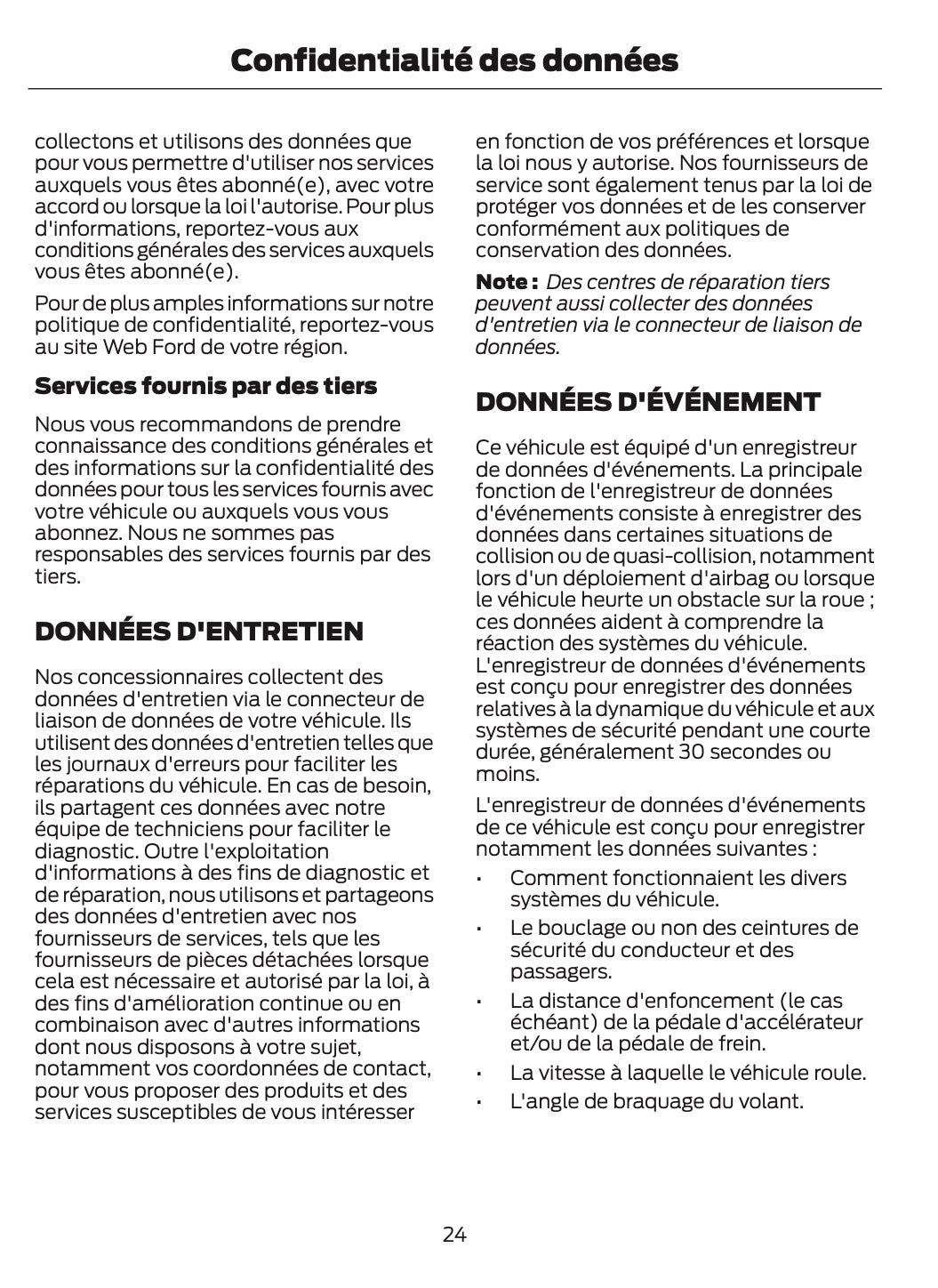 2025-2026 Ford Mustang Owner's Manual | French