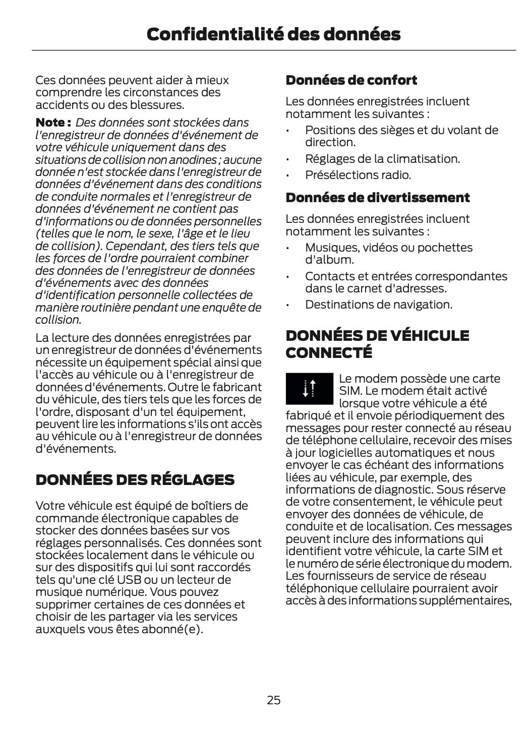 2025-2026 Ford Mustang Owner's Manual | French