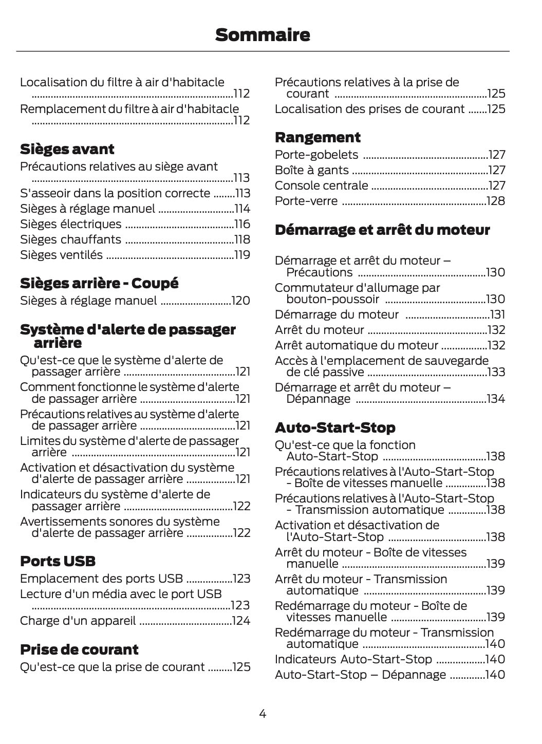 2025-2026 Ford Mustang Owner's Manual | French