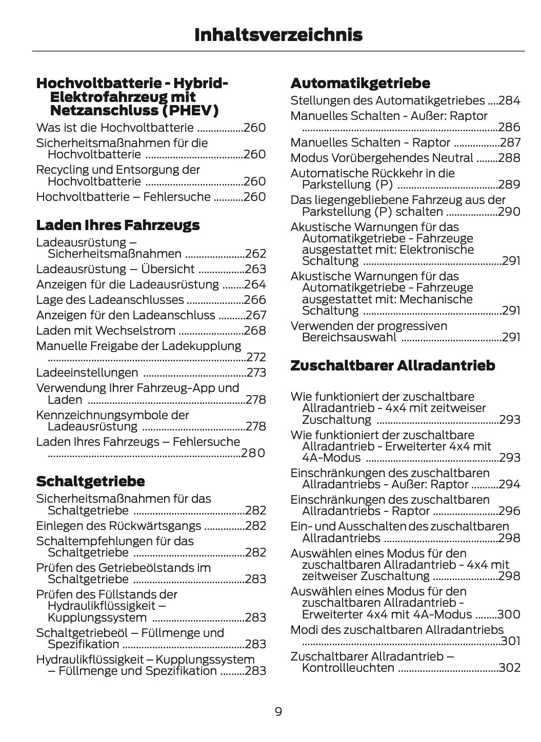 2024-2025 Ford Ranger Bedienungsanleitung | Deutsch