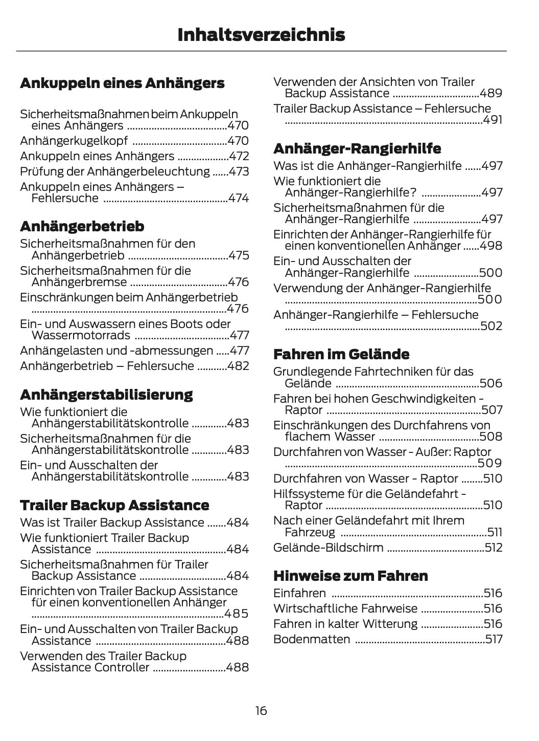 2024-2025 Ford Ranger Bedienungsanleitung | Deutsch