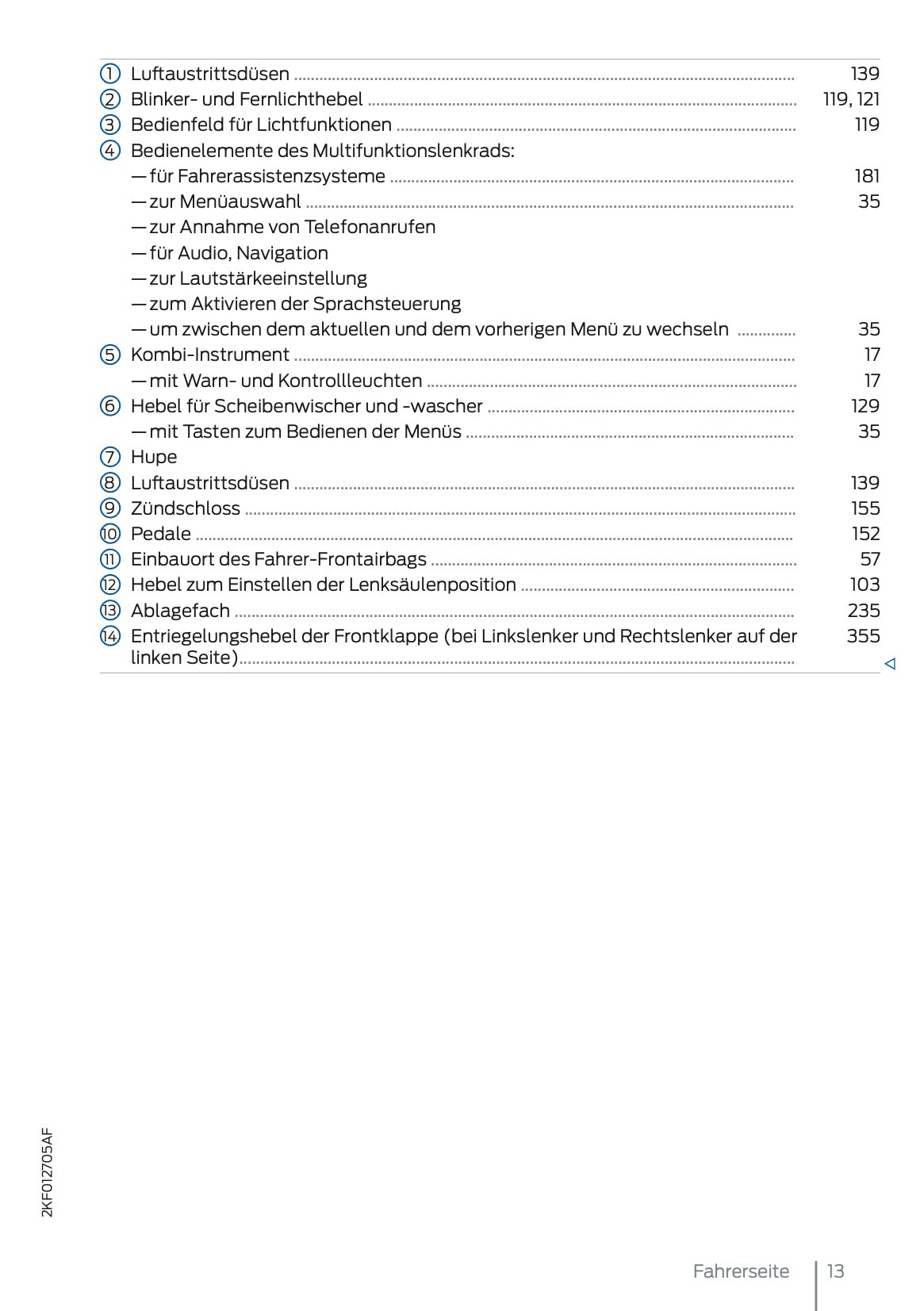 2024-2025 Ford Tourneo Connect/Transit Connect Bedienungsanleitung | Deutsch