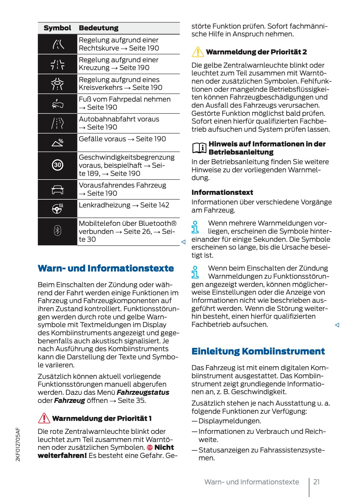 2024-2025 Ford Tourneo Connect/Transit Connect Bedienungsanleitung | Deutsch