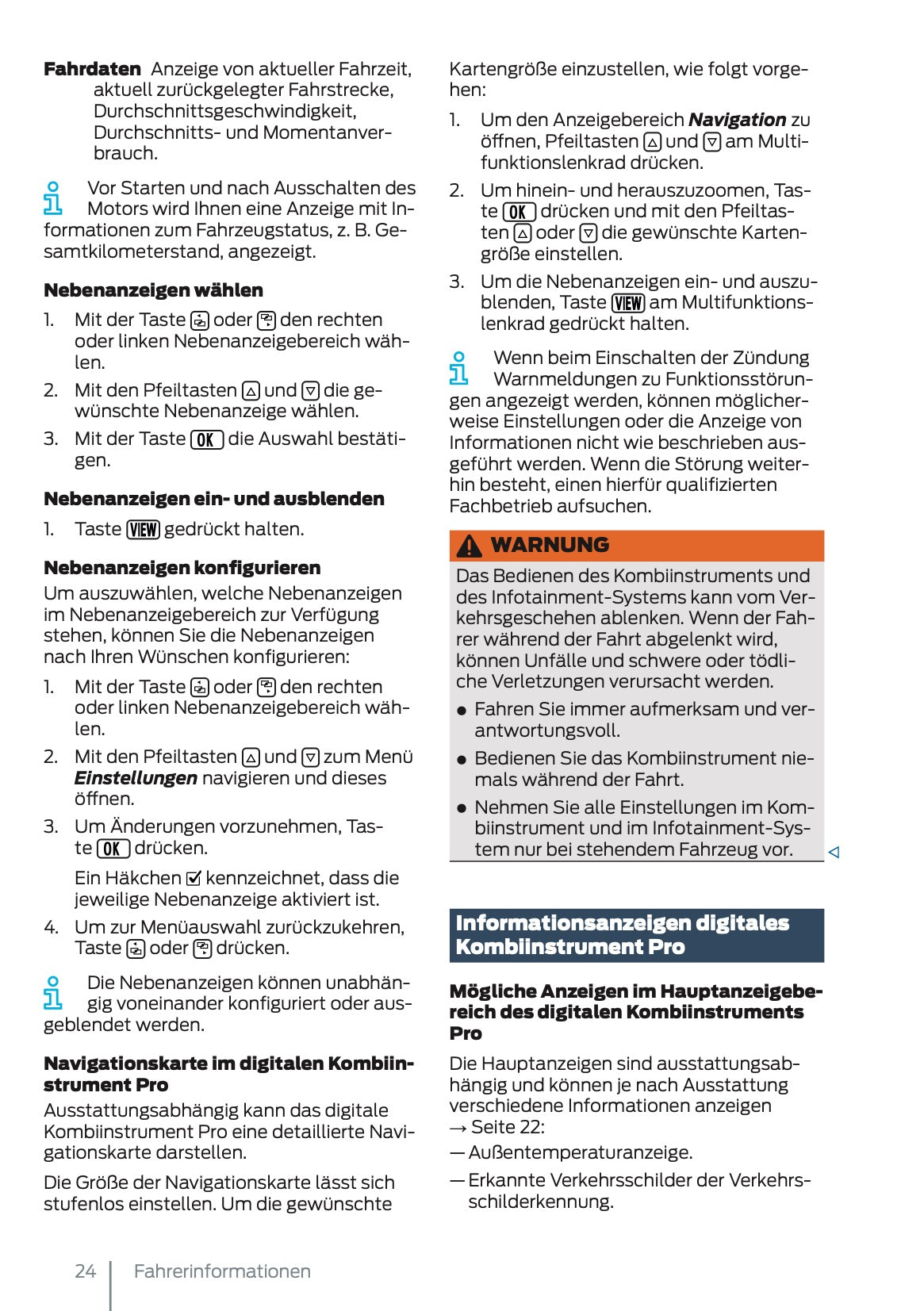 2024-2025 Ford Tourneo Connect/Transit Connect Bedienungsanleitung | Deutsch