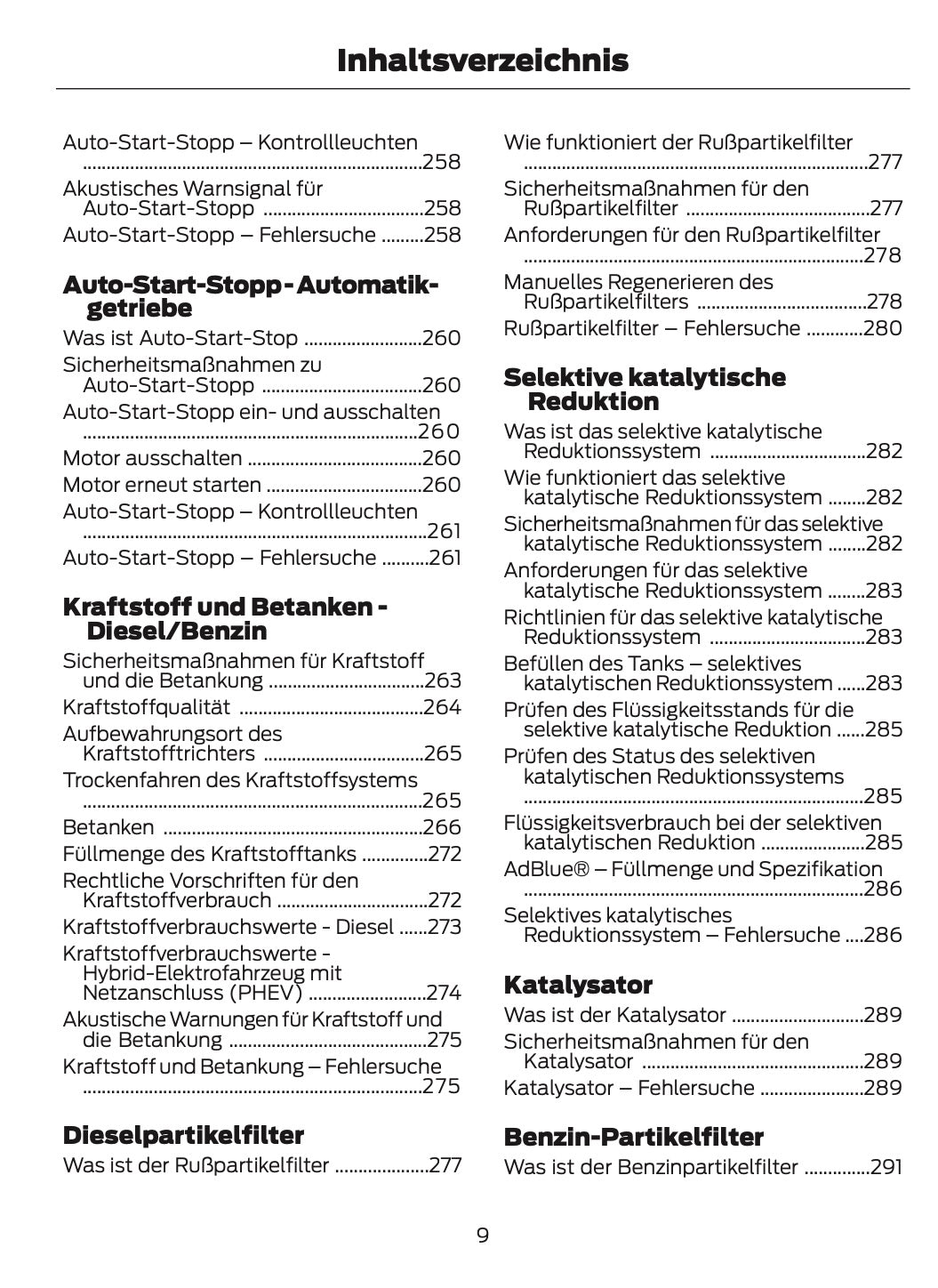 2024-2025 Ford Tourneo Custom/Transit Custom Owner's Manual | German