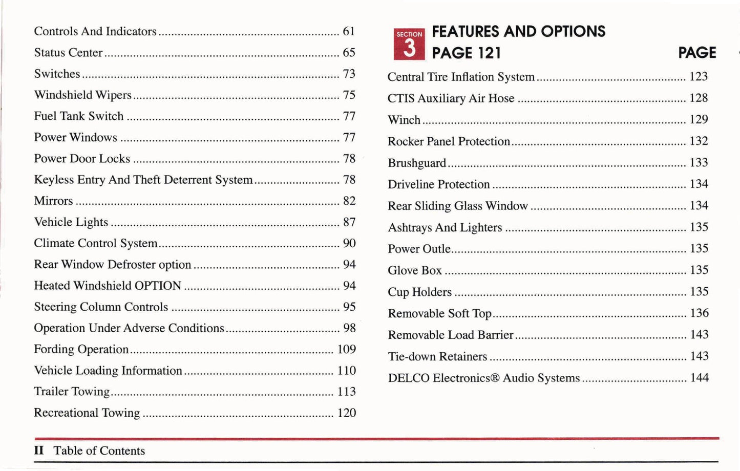 1999 Hummer H1 Owner's Manual | English