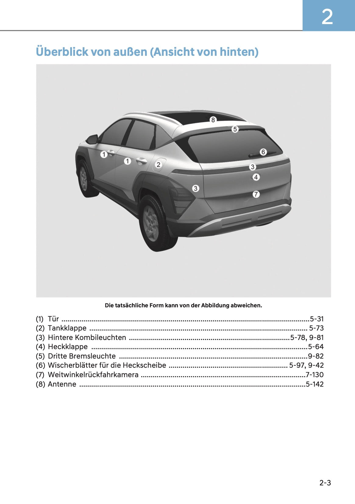 2023-2024 Hyundai Kona Bedienungsanleitung | Deutsch