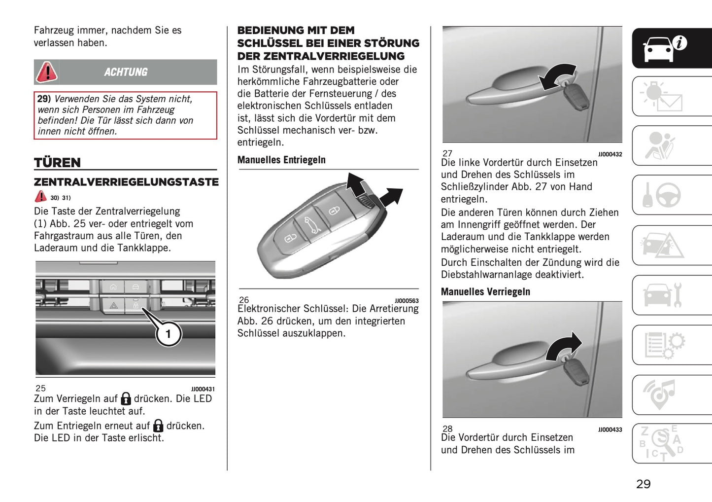2025 Jeep Avenger Bedienungsanleitung | Deutsch