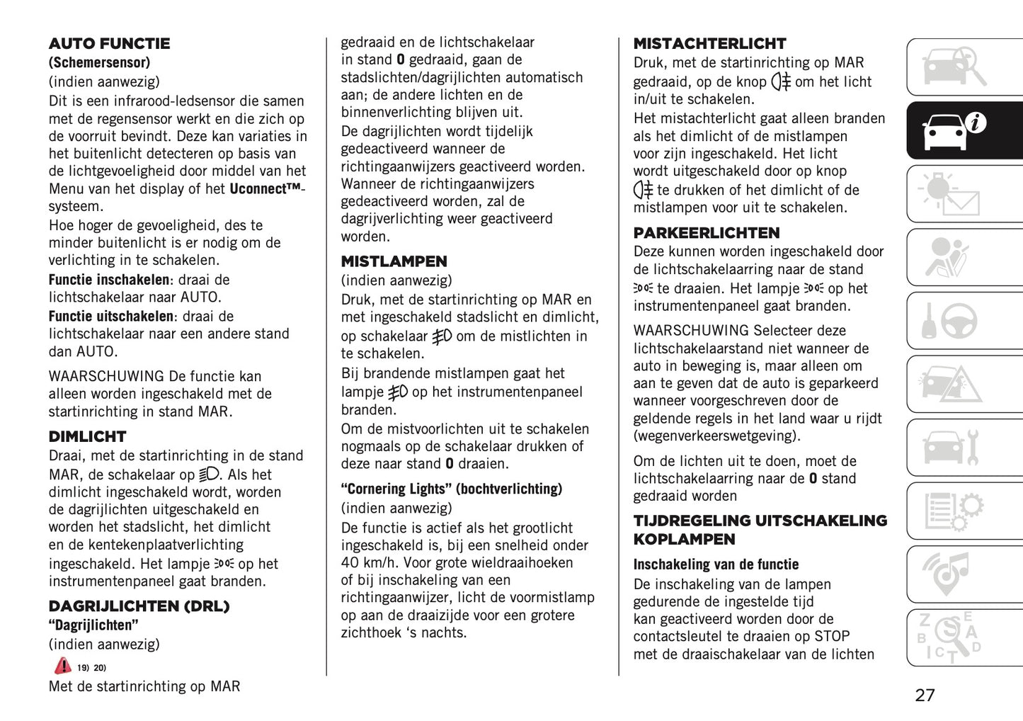 2020-2021 Jeep Renegade Owner's Manual | Dutch