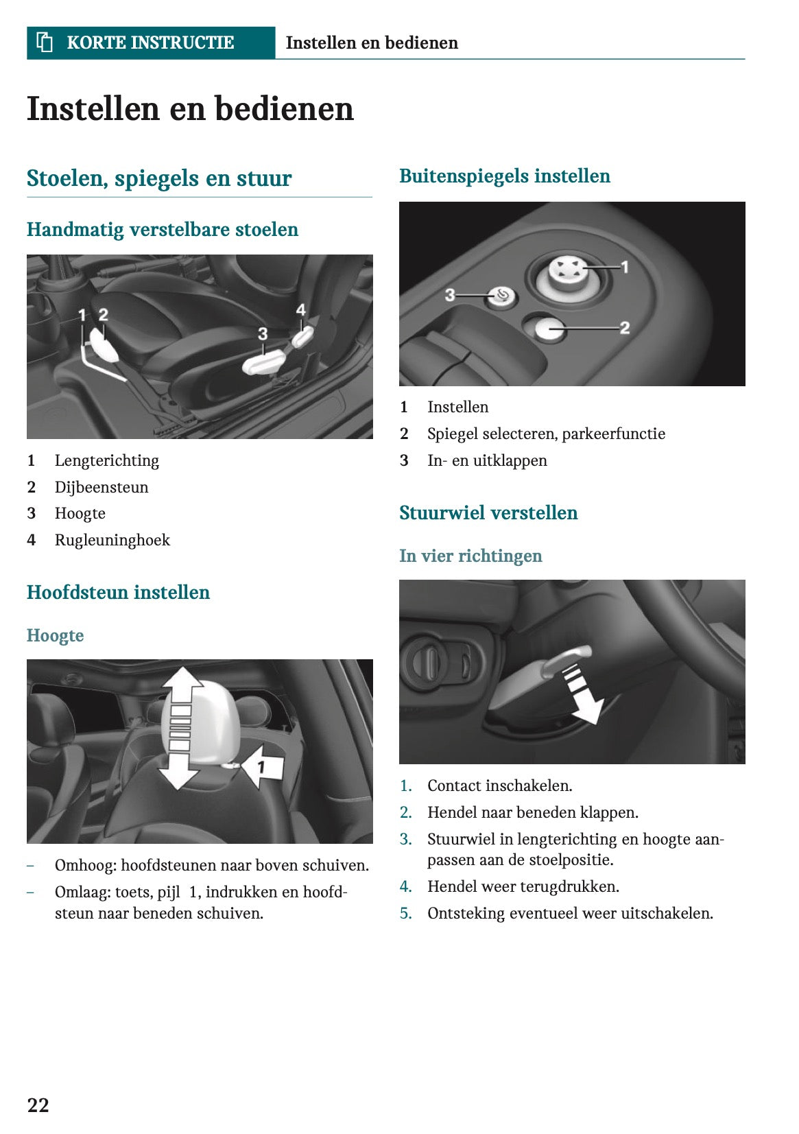 2022-2023 Mini Cabrio Owner's Manual | Dutch