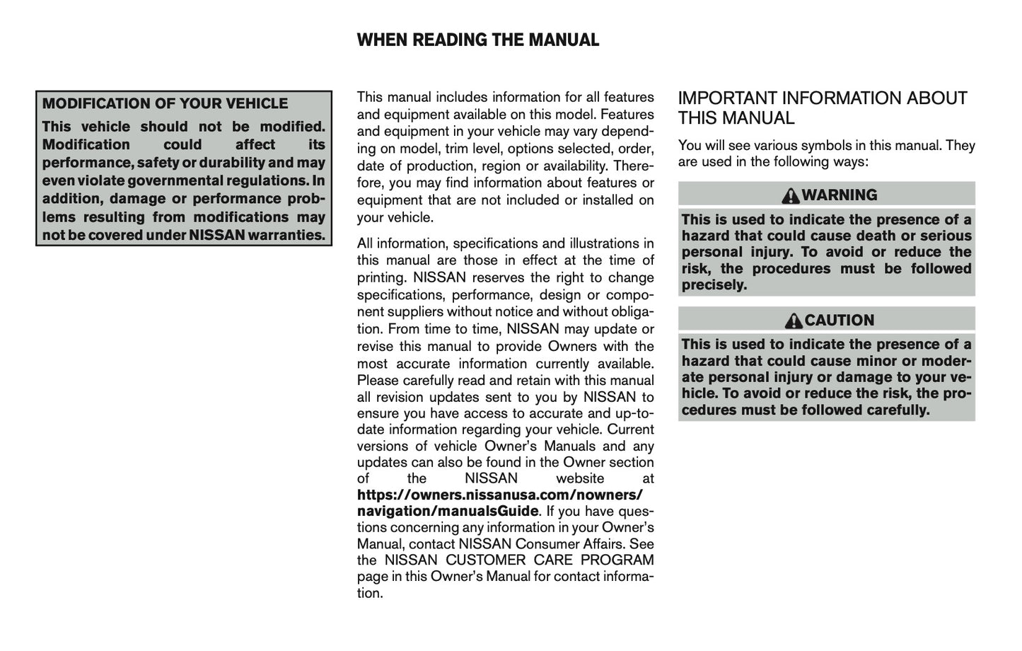 2016 Nissan Altima Owner's Manual | English