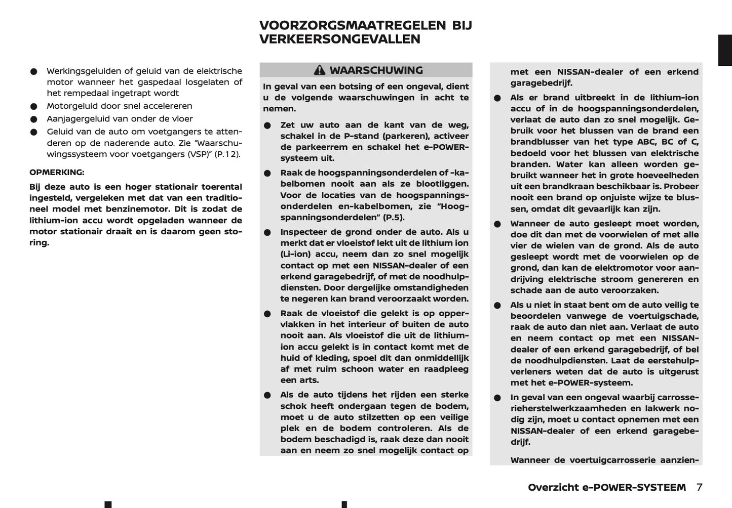 2024-2025 Nissan X-Trail e-Power Owner's Manual | Dutch