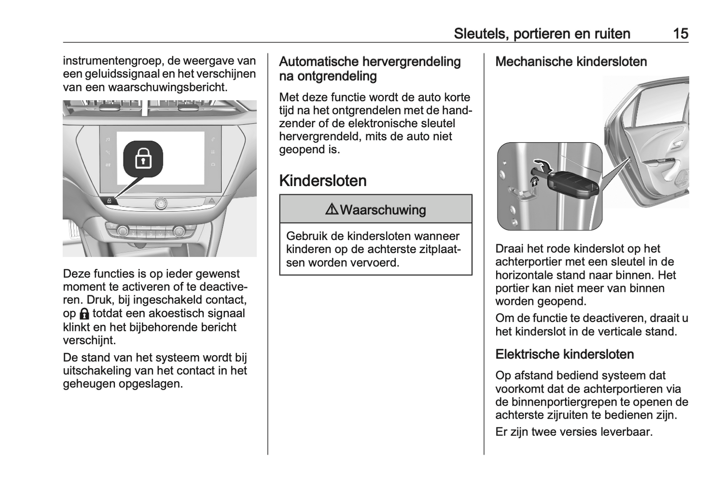 2022 Opel Corsa/Corsa-e Owner's Manual | Dutch