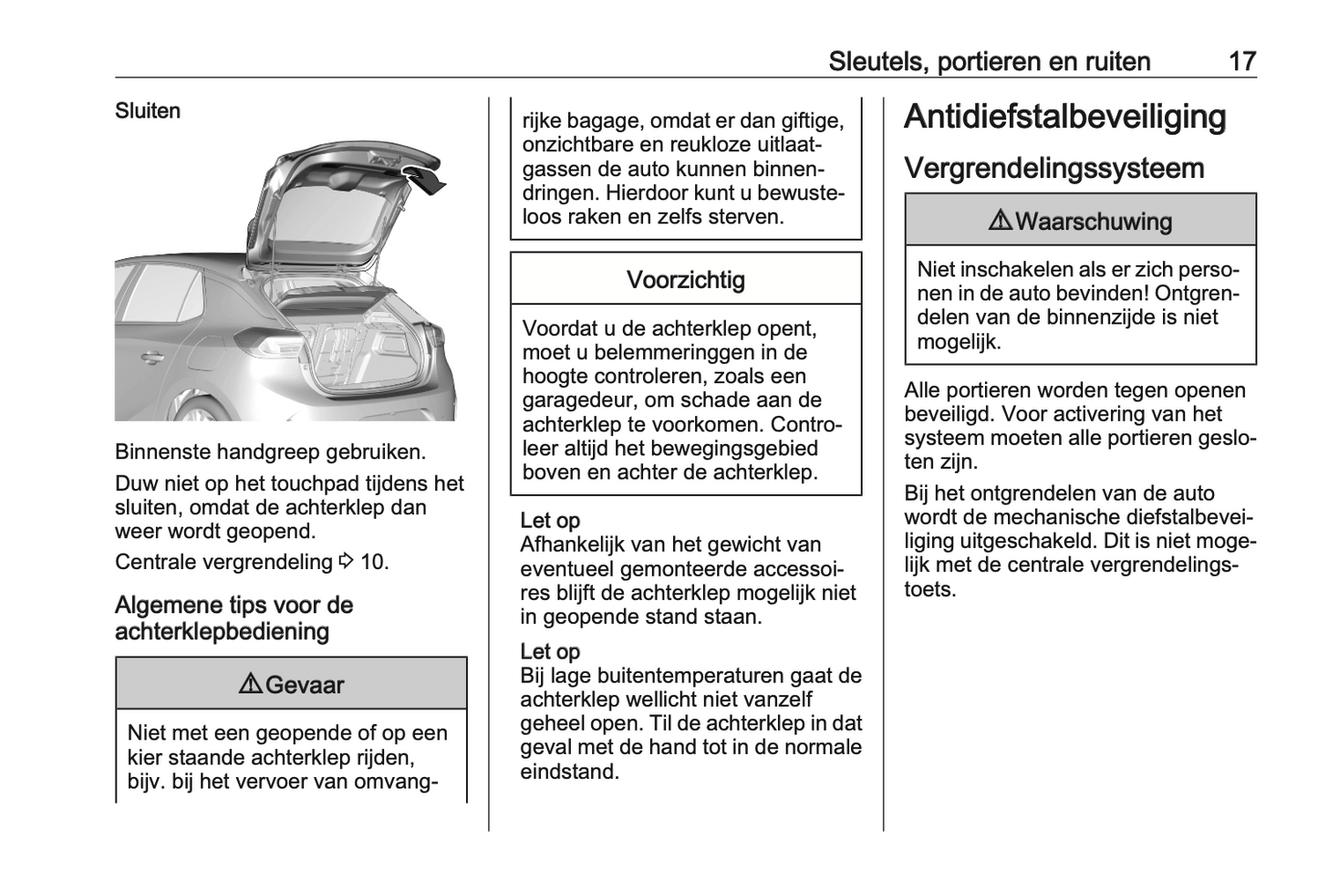 2022 Opel Corsa/Corsa-e Owner's Manual | Dutch