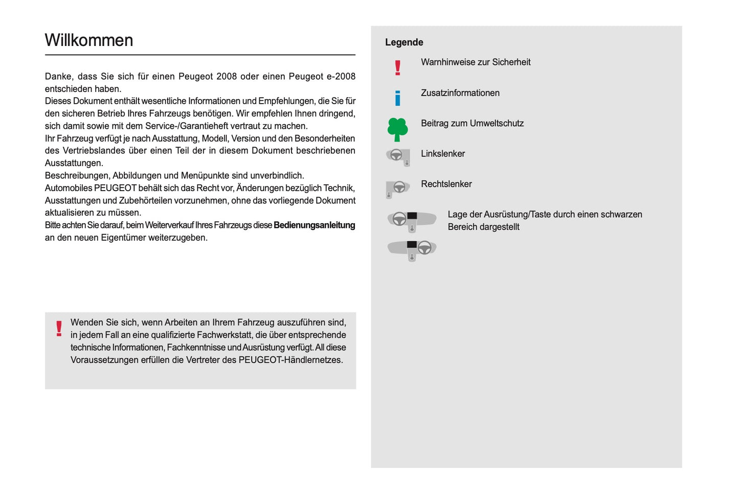 2023-2025 Peugeot 2008/e-2008 Bedienungsanleitung | Deutsch