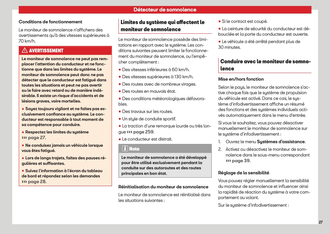 2026 Seat Arona Owner's Manual | French
