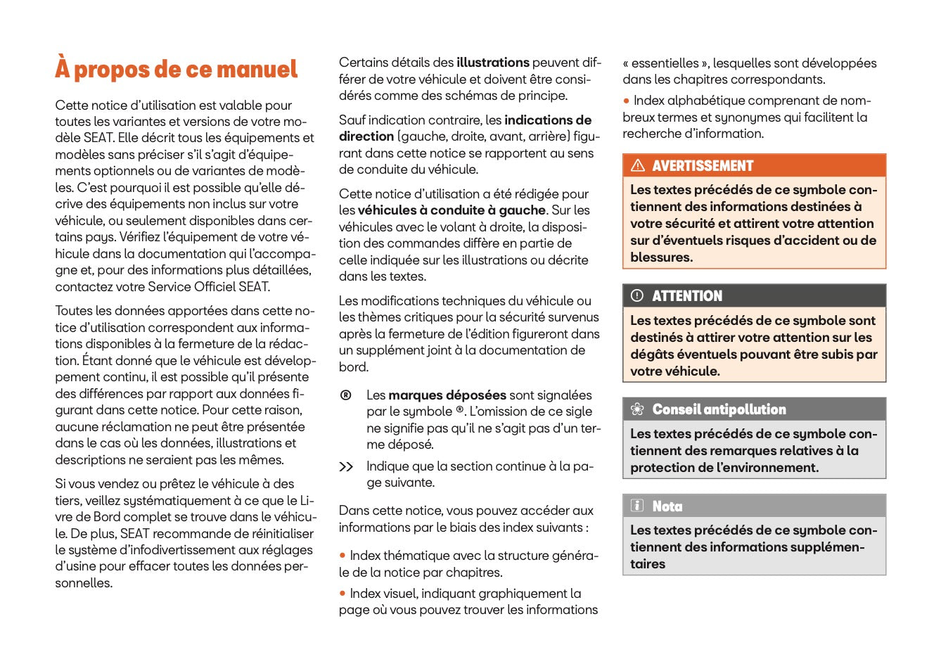 2022 Seat Ibiza Owner's Manual | French
