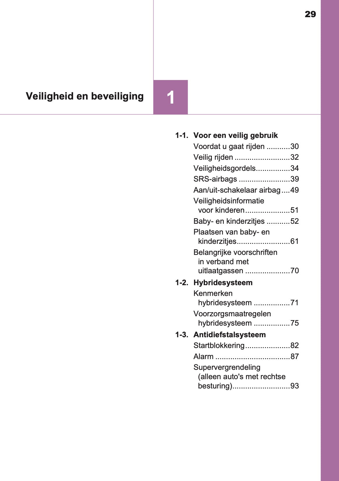 2015-2016 Toyota Auris Hybrid Owner's Manual | Dutch