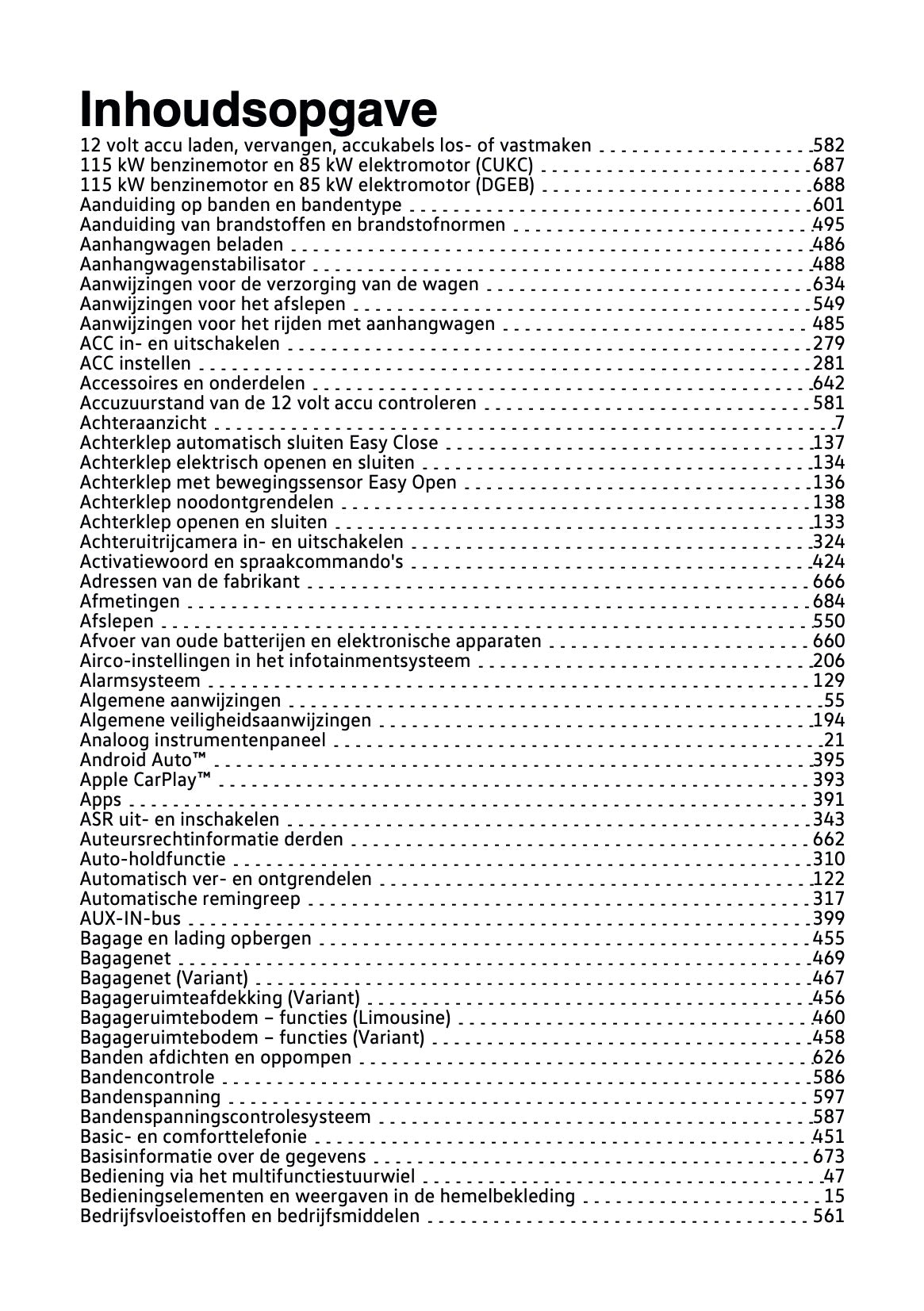 2020 Volkswagen Passat GTE/Passat Variant GTE Owner's Manual | Dutch