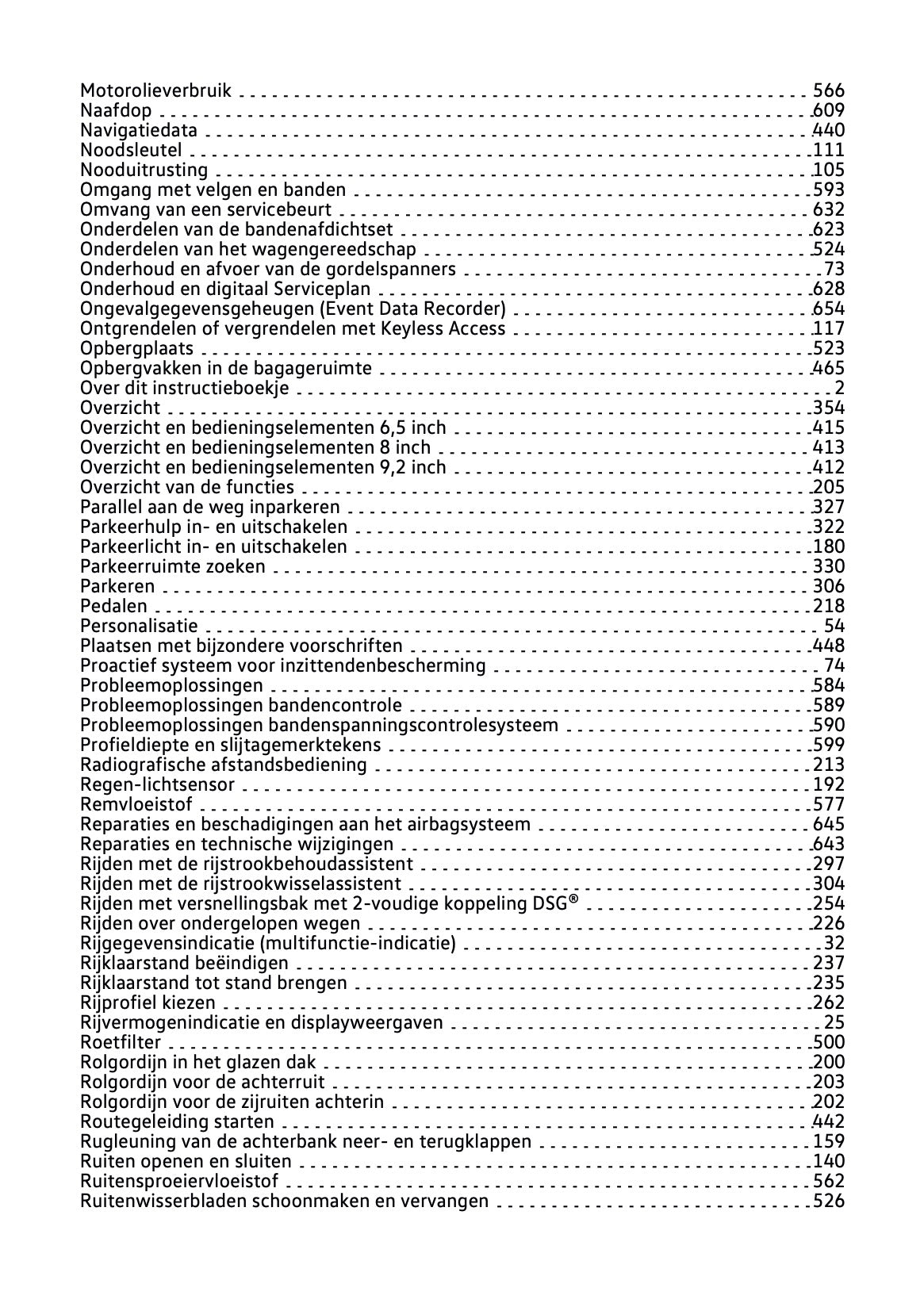 2020 Volkswagen Passat GTE/Passat Variant GTE Owner's Manual | Dutch