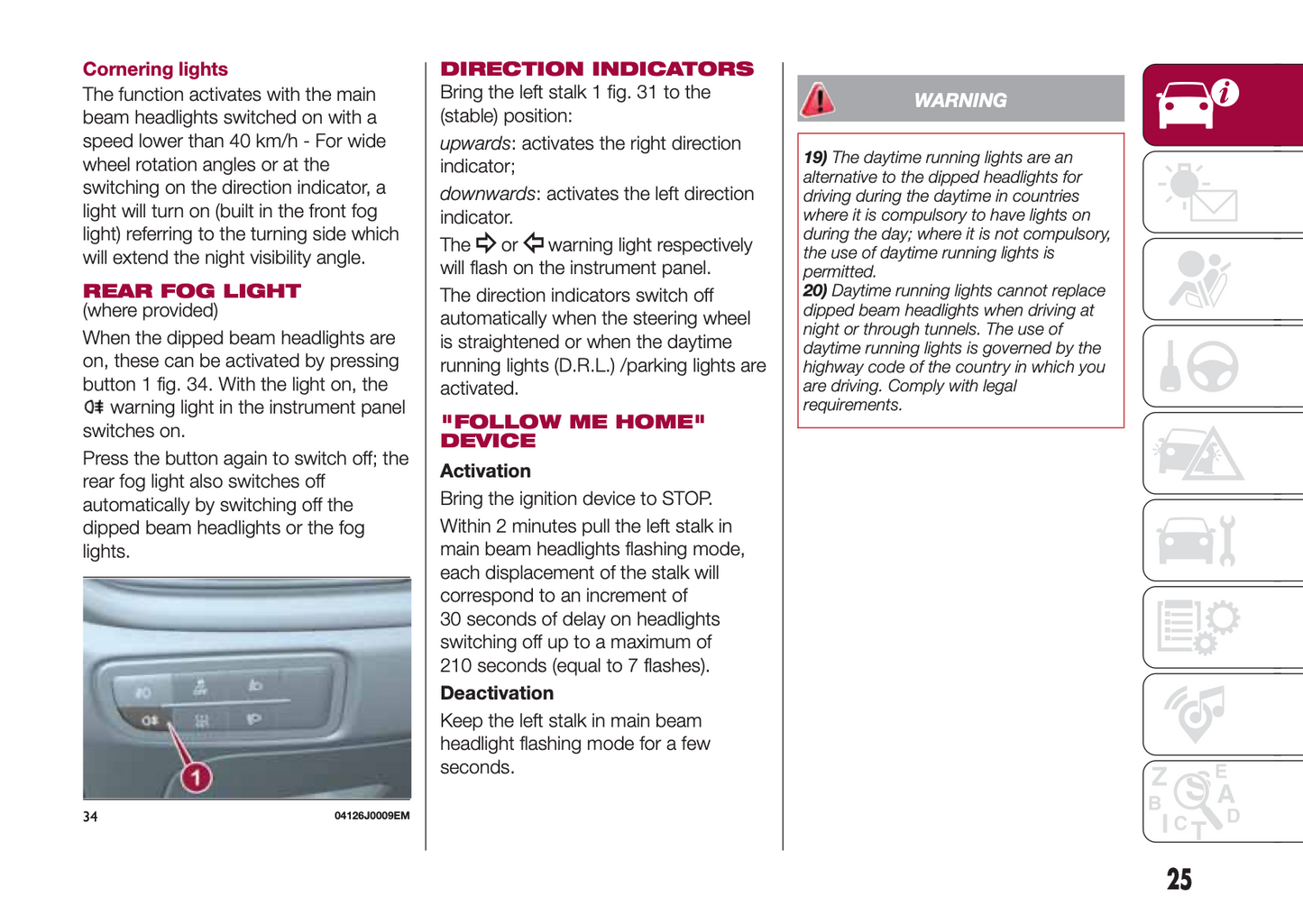 2016-2017 Fiat Tipo 5 Doors/Tipo Station Wagon Owner's Manual | English