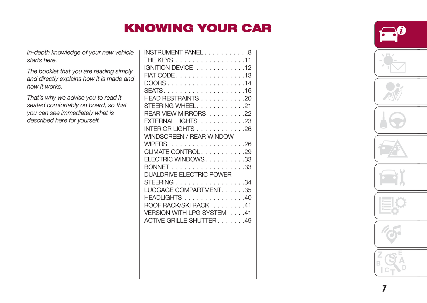 2016-2017 Fiat Tipo 5 Doors/Tipo Station Wagon Owner's Manual | English