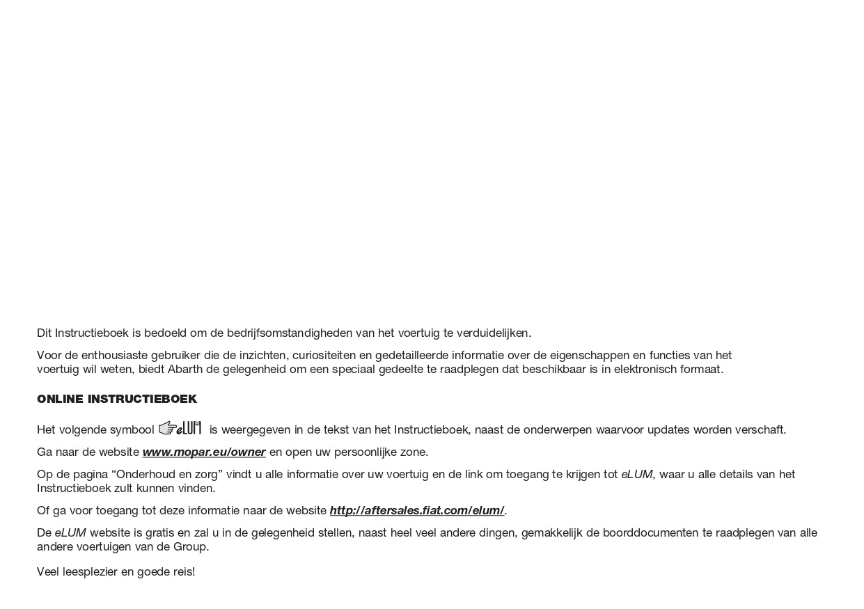 2018-2023 Abarth 124 Spider Owner's Manual | Dutch