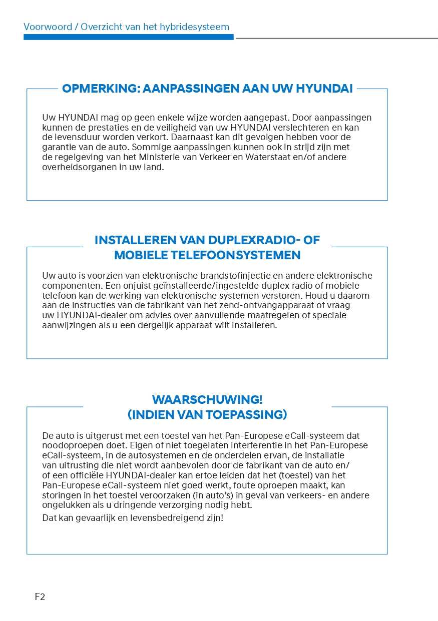 2022 Hyundai Tucson Hybrid/Plug-in Hybrid Bedienungsanleitung | Niederländisch