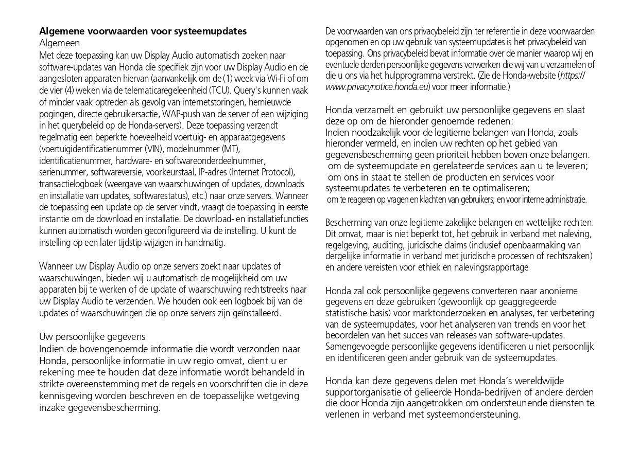 2023 Honda Jazz e:HEV Owner's Manual | Dutch