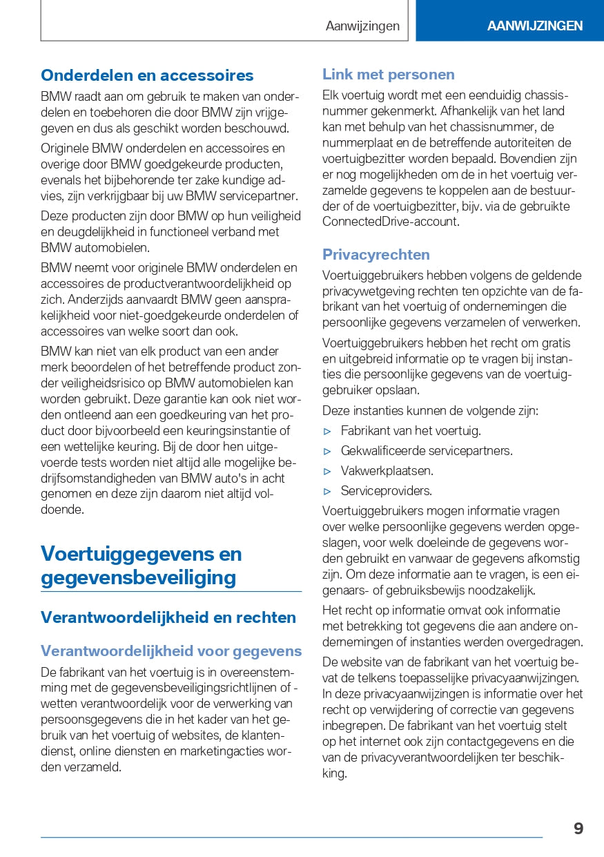 2021 BMW X3 Plug-in Hybrid Owner's Manual | Dutch