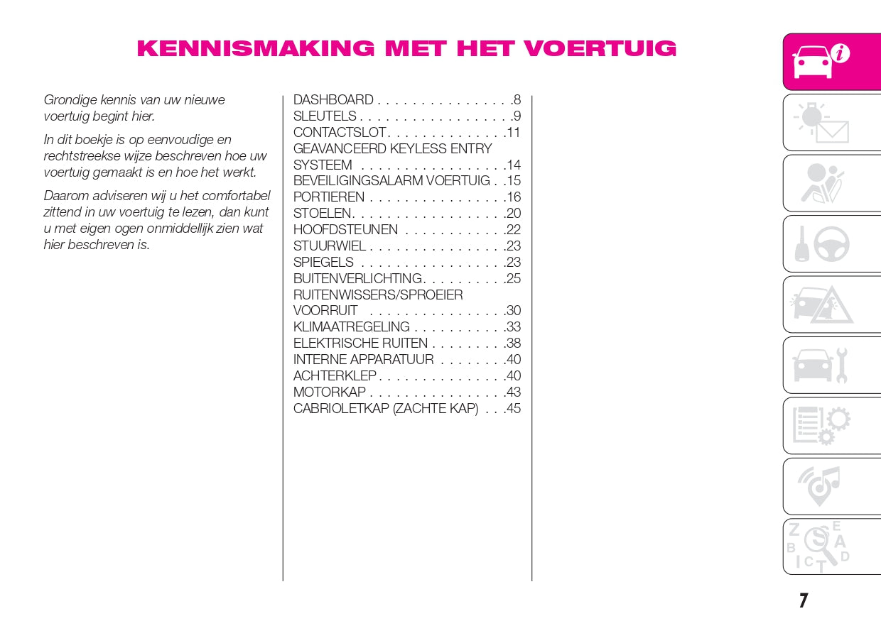 2018-2023 Abarth 124 Spider Owner's Manual | Dutch