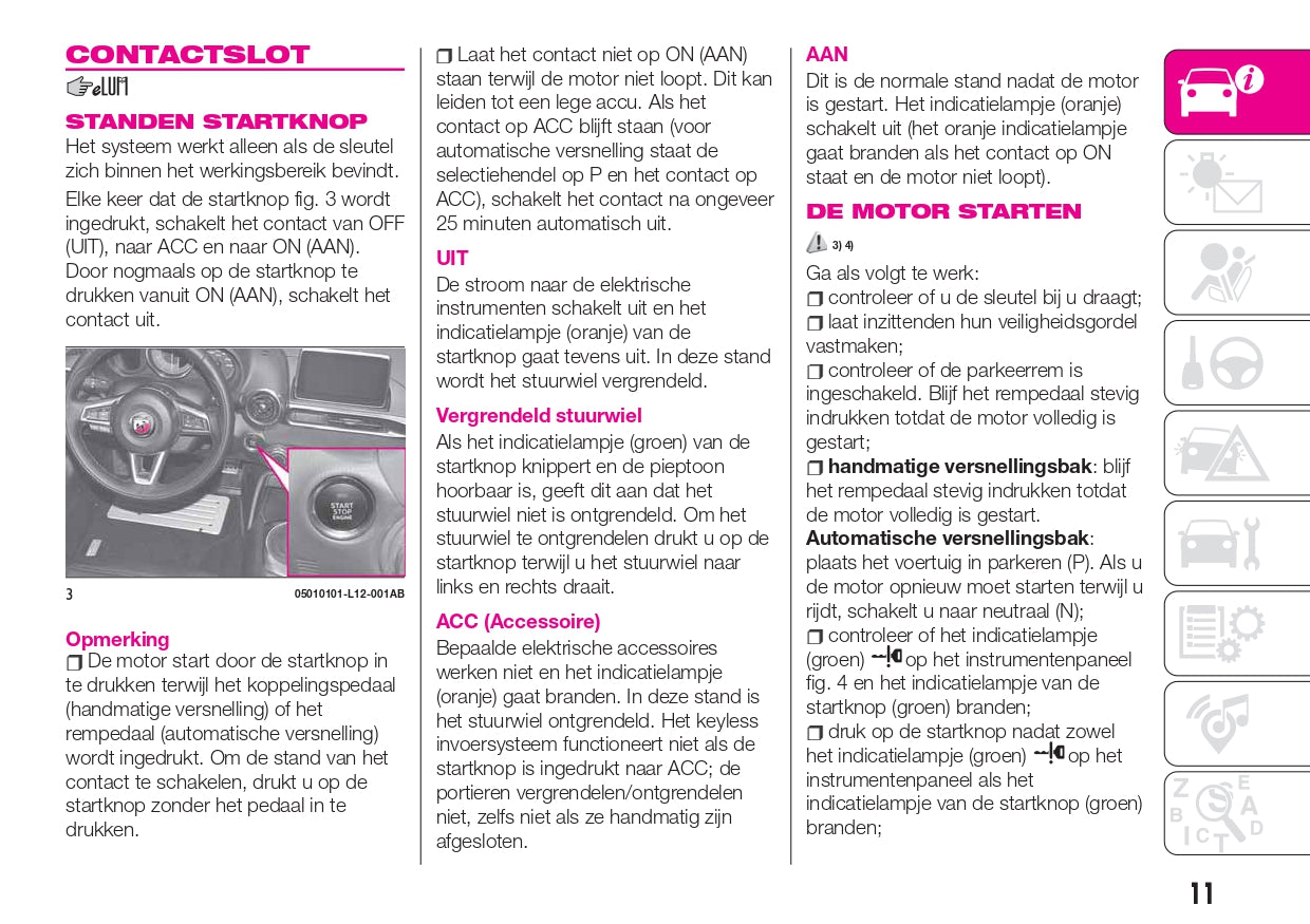2018-2023 Abarth 124 Spider Owner's Manual | Dutch
