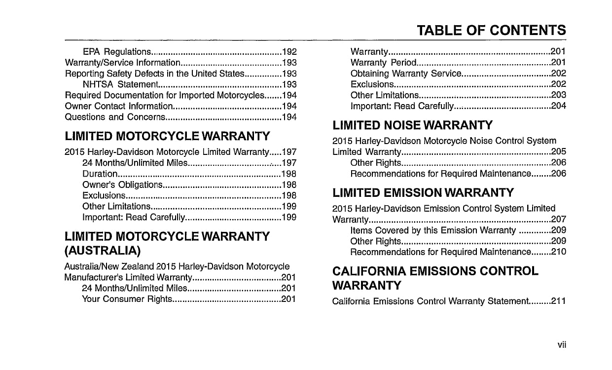2015 Harley-Davidson Police Models Bedienungsanleitung | Englisch
