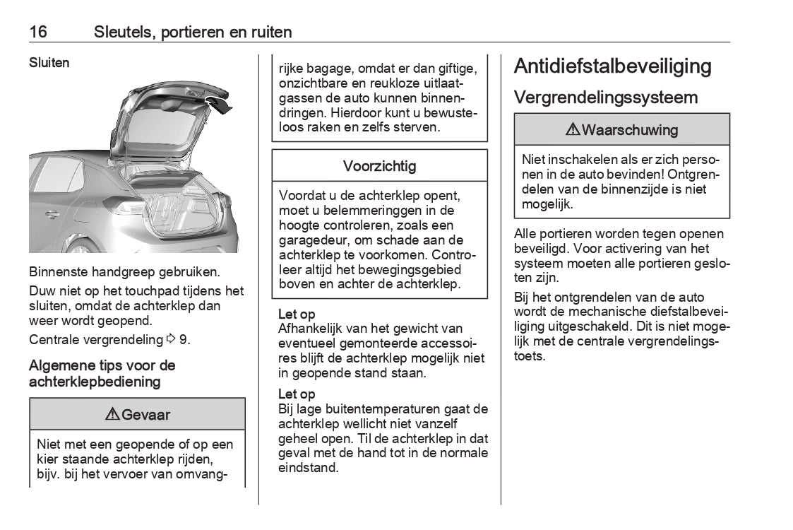 2023-2024 Opel Corsa/Corsa-e Owner's Manual | Dutch