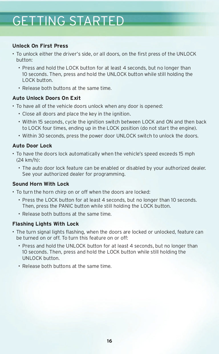 2010 Chrysler Sebring Convertible Owner's Manual | English