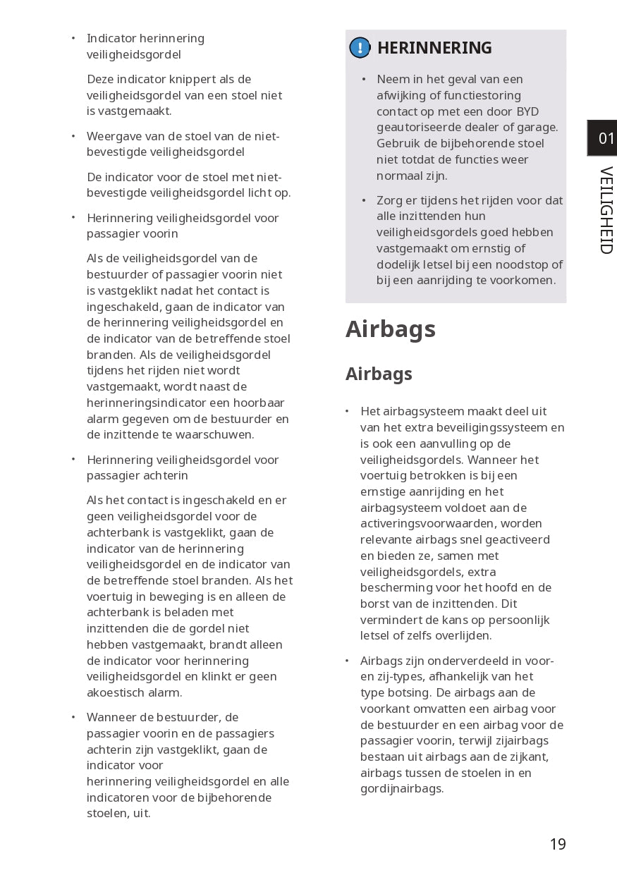 2023-2024 BYD Dolphin Bedienungsanleitung | Niederländisch